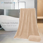TENSTARS Silk Hemming Bath Towels - Image 2