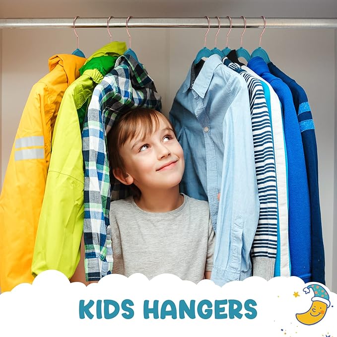 HOUSE DAY Velvet Kids Hangers 60 Pack, Premium Childrens Hangers - Image 2