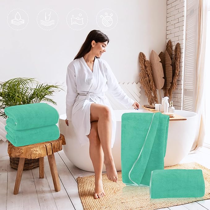 TENSTARS Silk Hemming Bath Towels - Image 4