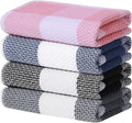 Homaxy 100% Cotton Waffle Weave Check Plaid Kitchen Towels, 13 x 28 Inches by Homaxy