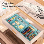 【】 【】 BlueGreen Drawer Organizer, Makeup organizer - Image 5