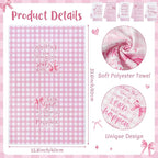 R HORSE Pink Bow Kitchen Dish Towels - Image 2