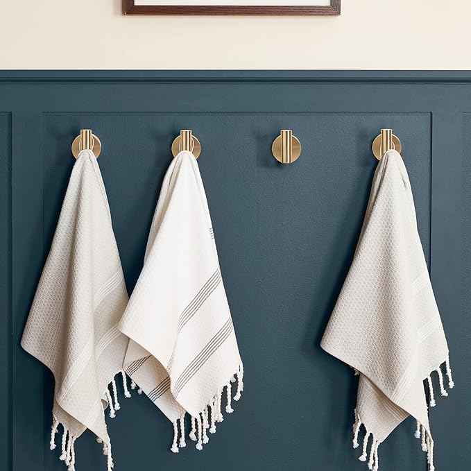 TUNNY 3 Pack Round Bathroom Towel Hooks - Image 4