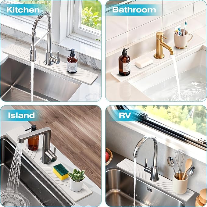 Stone Faucet Mat for Kitchen Sink - Image 7