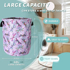 Watercolor Dragonfly Laundry Basket Foldable - Image 2