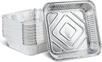 PLASTICPRO Disposable 9'' X 9'' X 2'' Inch Square Aluminum Tin Foil Baking Pans by PLASTICPRO