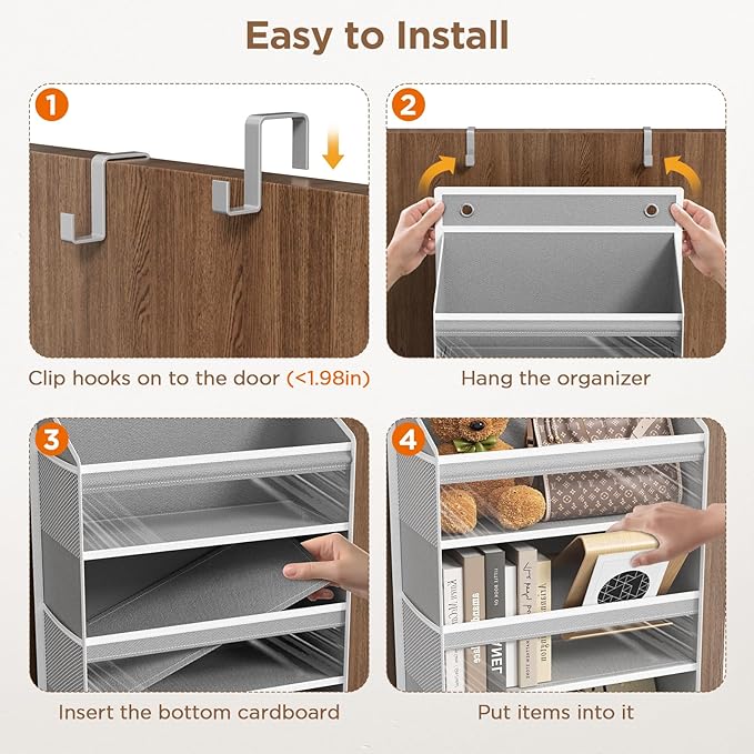 Over The Door Organizer, 6 Shelf Door Hanging Organizers - Image 6