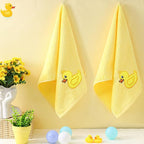2 Pcs Rubber Ducky Hand Towels Yellow Bathroom Decor 14x29 Inch Embroidered - Image 3