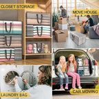 Clear Storage Bags with Zipper, Large Moving Bags Heavy Duty Extra Large - Image 7