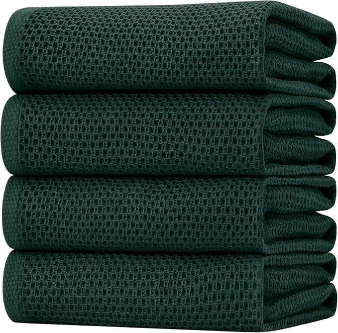 Homaxy 100% Cotton Waffle Weave Kitchen Dish Towels, Ultra Soft Absorbent Quick by Homaxy
