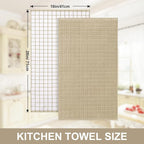 Homaxy Premium Cotton Kitchen Towels 16"x 28", Large Natural Ring Spun 390 GSM - Image 5