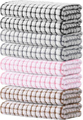 Kitinjoy Cotton 8 Pack Terry Kitchen Towels, 16 x 25 Inches Super Soft and by Kitinjoy