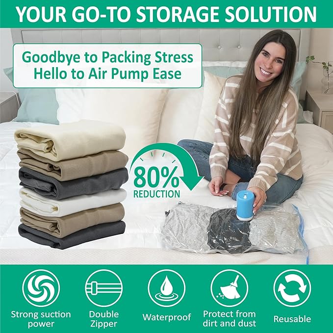 Cozy Essential Travel Vacuum Storage Bags - Image 2