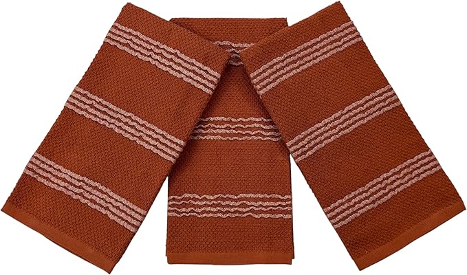 Serafina Home Terracotta Orange Rust Kitchen Hand Dish Towels: Oversized 18" x by SerafinaHome