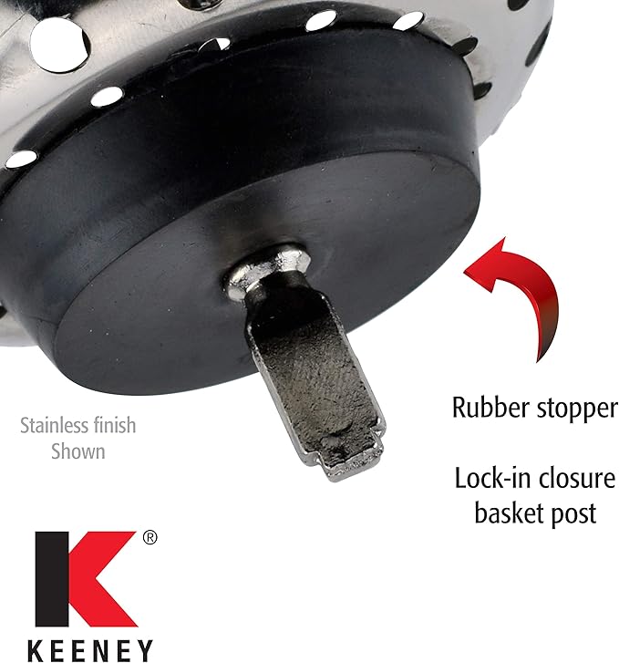 Plumb Pak K22022 Replacement Fixed Post Strainer Basket, Stainless Steel - Image 6