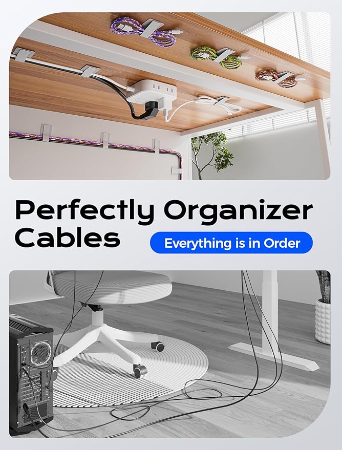Adhesive Wire Management, Adjustable Cable Straps, Sticky-Back Cord Organizer - Image 5