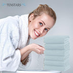 TENSTARS Silk Hemming Hand Towels - Image 4
