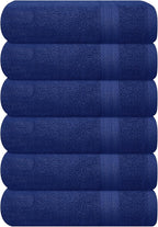 GLAMBURG Ultra Soft 6-Piece Hand Towel Set 16x28-100% Ringspun Cotton by GLAMBURG