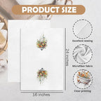 Orange Wildflower Hand Towels for Bathroom Set of 2, Sage Green Shower Head - Image 7
