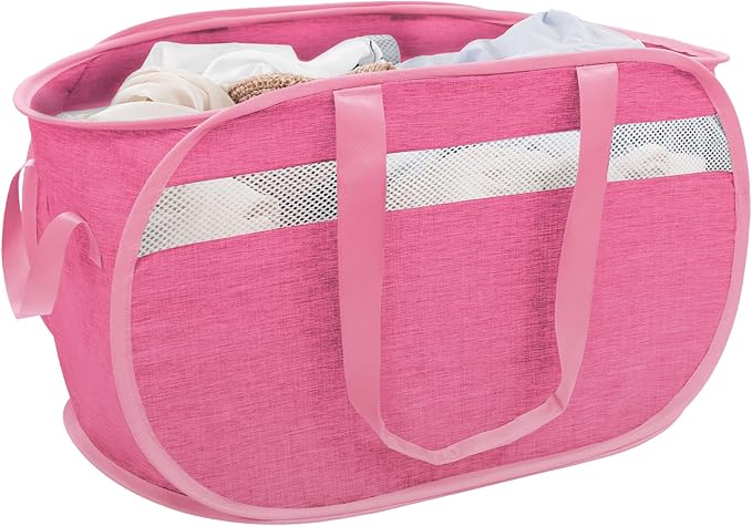 Collapsible Laundry Baskets, Foldable Tear Proof Pop Up Hamper by TECHMILLY