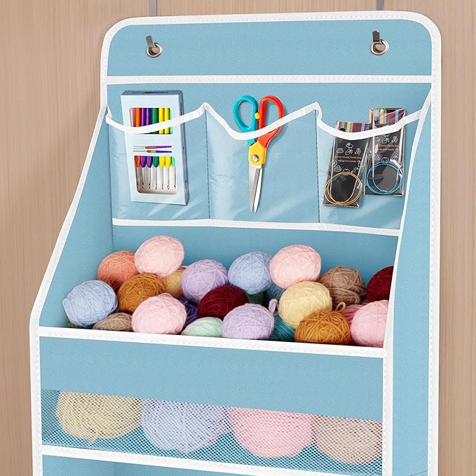 Univivi 5-Shelf Fabric Door Storage Over Door Hanging Organizer - Image 4