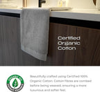 Luxury Silver-Infused Gray Hand Towels 2-Pack, 23.6"x17.7" - Image 2
