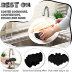 Tioncy 12 Pack Bat Sponges Kitchen Bulk Dual Sided Scrubber Gothic Sponges - Image 2