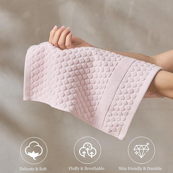 Simple&Opulence 6 Piece Luxury Towel Set, 100% Cotton Bathroom Towels - Image 7