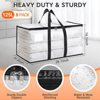 HomeHacks Clear Moving Bags Heavy Duty 8 Pack, Storage Bags - Image 2