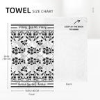 Black Kitchen Towels Decorative Set of 2, Absorbent Boho Floral Dish Towels - Image 2