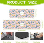 Butterflies and Chamomile Kitchen Sink Splash Guard Faucet Mat Super Absorbent - Image 2