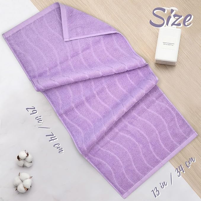 2-Piece Cotton Hand Towels Lavender, Ultra Soft and Highly Absorbent Towels - Image 6