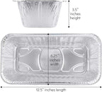 PLASTICPRO [5 Lb 25 Pack Disposable Loaf Pans Aluminum Tin Foil Meal Prep - Image 2