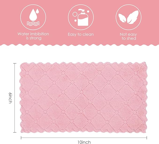 Rachan 11Pack Kitchen Dish Cloths, Reusable Dish Towels, Nonstick Oil Washable - Image 2