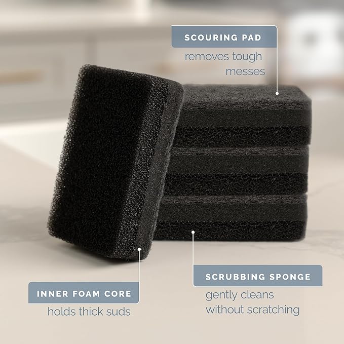S&T INC. Dish Sponge, 10 Pack for Sponges Kitchen Refill, 4.3 Inches x 2.8 - Image 2