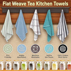 KAF Home Premium Kitchen Towels, Large 100% Cotton, Flat & Terry Absorbent Dish - Image 7