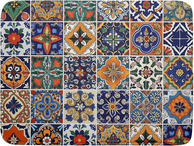 Talavera Mexican Tiles Dish Drying Mat by Kawani