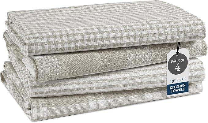 LANE LINEN Cotton Kitchen Towels Set, Quick-Drying Dish Towels, Tea Towels by LaneLinen