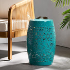 Christopher Knight Home Ruby Outdoor 12" Iron Side Table, Teal - Image 2