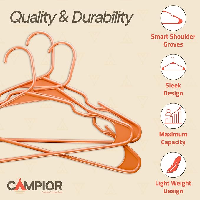 Plastic Clothes Hangers – Heavy Duty Hanger Set, - Image 3