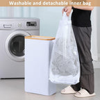 60L Slim Laundry Hamper, Narrow Laundry Basket - Image 6