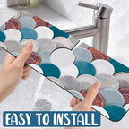 Wall Tiles Texture Sink Splash Guard Ceramic Decor Faucet Absorbing Mat Fast - Image 5