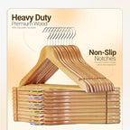 Utopia Home Premium Wooden Hangers 80 Pack - Image 4