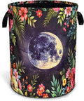 Moon Flowers Laundry Basket Beautiful Night Oxford Cloth Laundry Hamper by Unknown