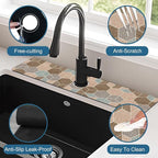 Geometry Blocks Sink Faucet Absorbing Mat Glitter Geometry Super Absorbent Fast - Image 4