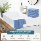 Casa Platino Blue Wash Cloths - Image 2