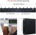 WEBI Coat Rack Wall Mount, 38 9/16" Long, 10 Tri Hooks - Image 2