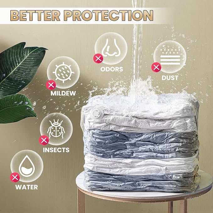 TAILI 8 Pack Vacuum Storage Bags, Cube Space Saver Bags Combo, Vacuum Seal Bags - Image 6