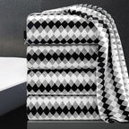 4 Piece Bath Towel Black Oversized Bath Sheet 35"x70" Bathroom Towel Extra by MAGGEA