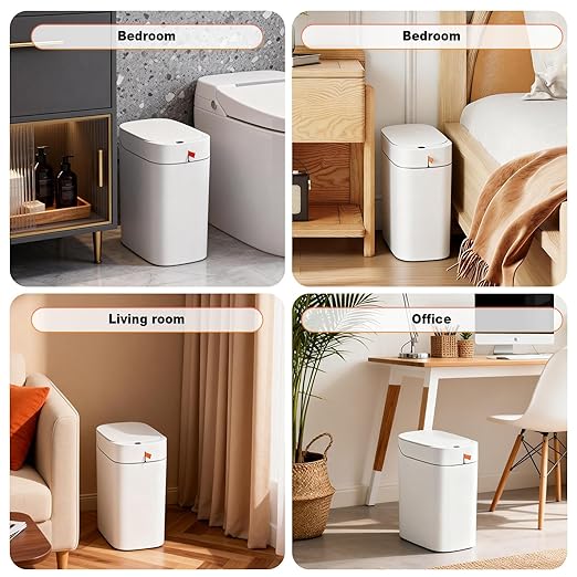 MOPUP Bathroom Trash Can, Automatic Bagging Garbage Can, 3.5 Gallon Slim Smart - Image 8